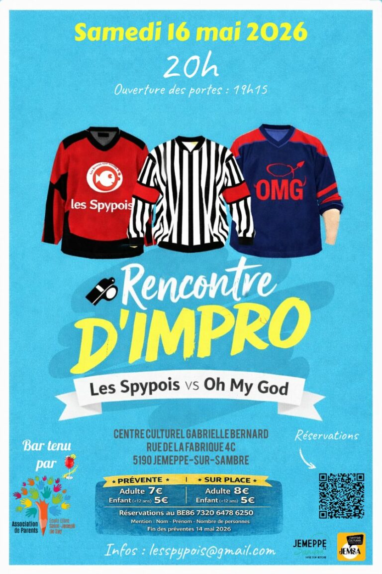 Match d&rsquo;improvisation – 16 mai 2026 à 20h.